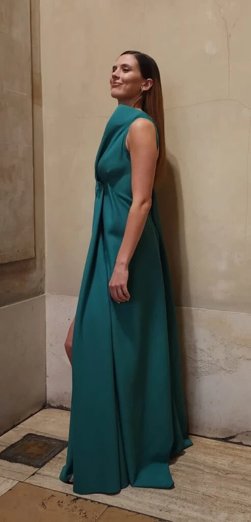 El look de Delfina Chaves en la presentación de Ringo. Foto: Instagram.