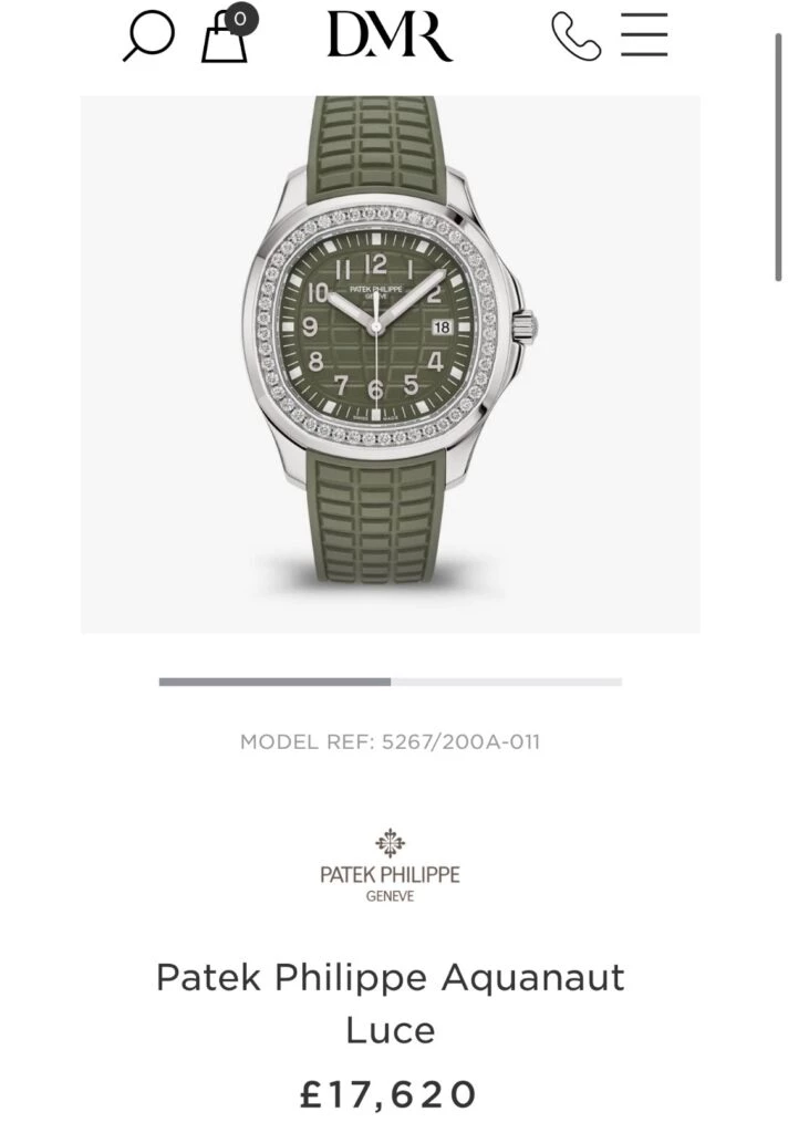 El lujoso reloj de Wanda. Foto: Web.