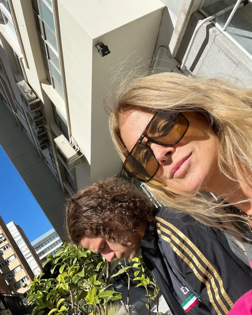 flavia palmiero y su hijo en madrid