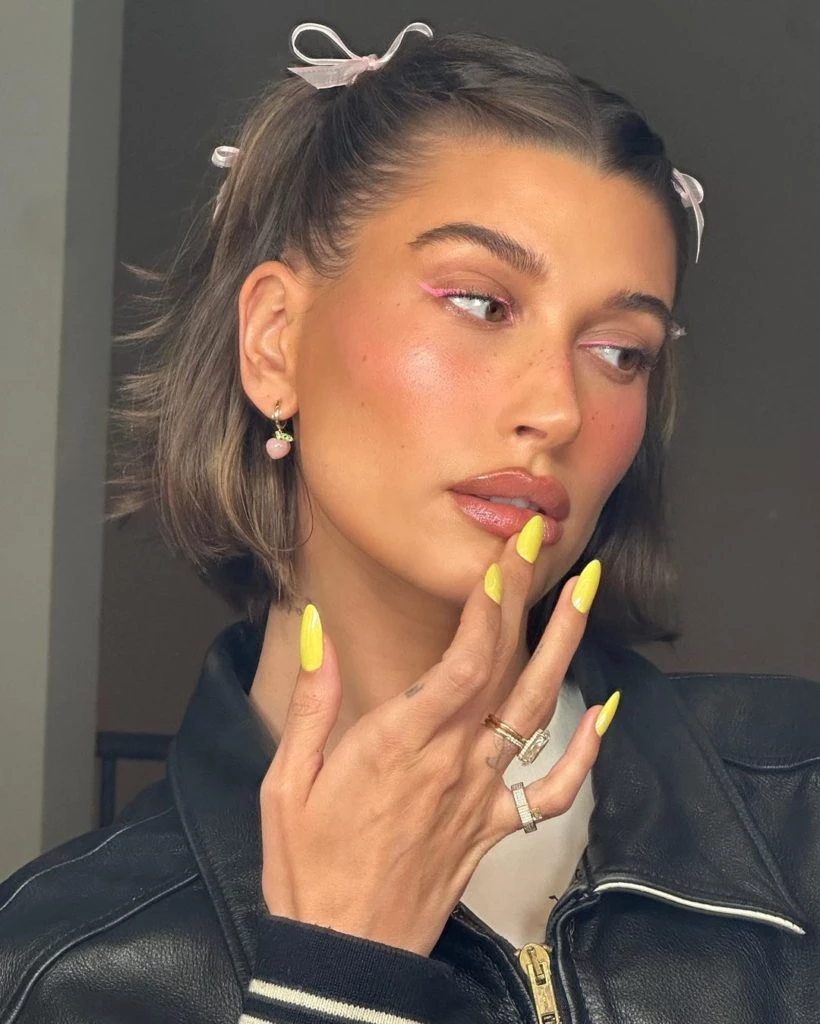 Hailey Bieber cautivó con su estética balletcore
