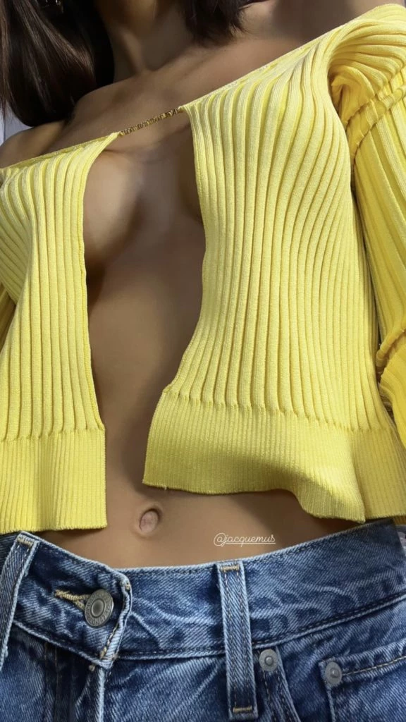 Juana Tinelli con un look by Jacquemus. Foto: Instagram.