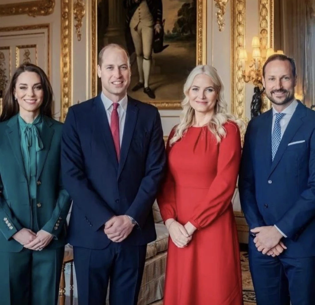 Los príncipes de Gales y de Noruega juntos en el castillo de Windsor. Foto: Instagram.