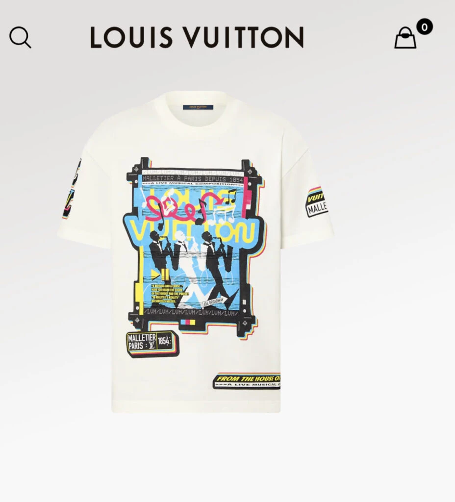 La remera Louis Vuitton de Messi. Foto: Instagram.