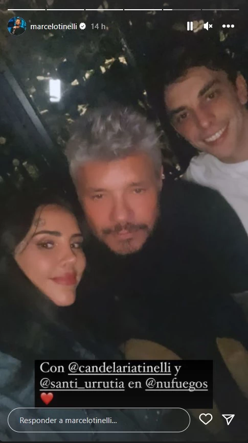Marcelo Tinelli compartió la primera foto de Cande Tinelli y Santiago Urrutia juntos