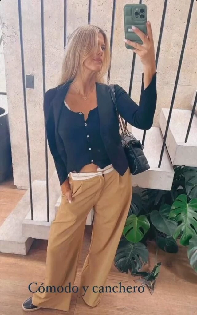 Mery del Cerro con pantalón sastrero que es tendencia