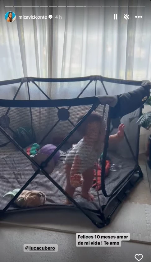 Mica Viciconte saludó a su hijo Luca por su cumple mes