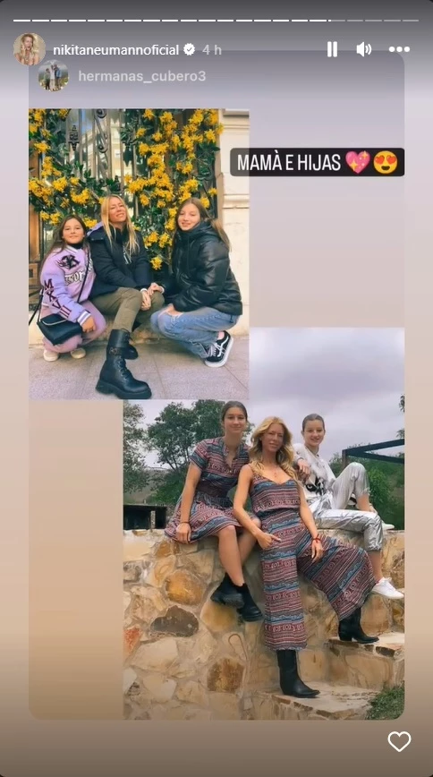 Nicole Neumann compartió una foto junto a Indiana y le dedicó una emotiva canción