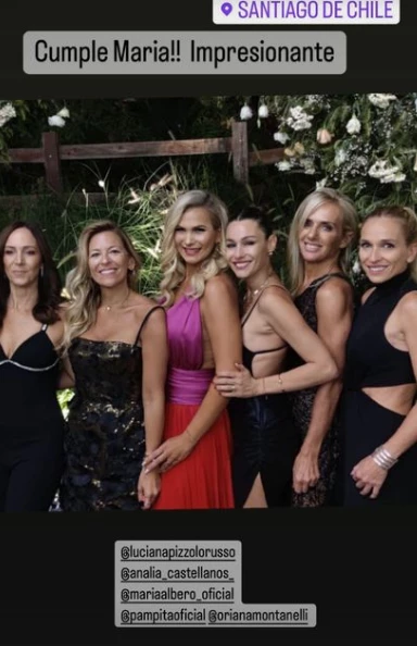 Pampita en Chile para el cumpleaños de María Albero