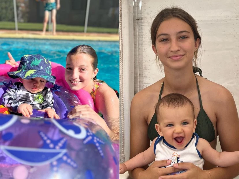 Así celebraron Allegra, Indiana y Luca Cubero el día del hermano