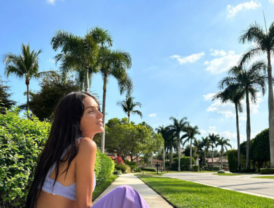 Así es el look monocromático de Zaira Nara en Miami