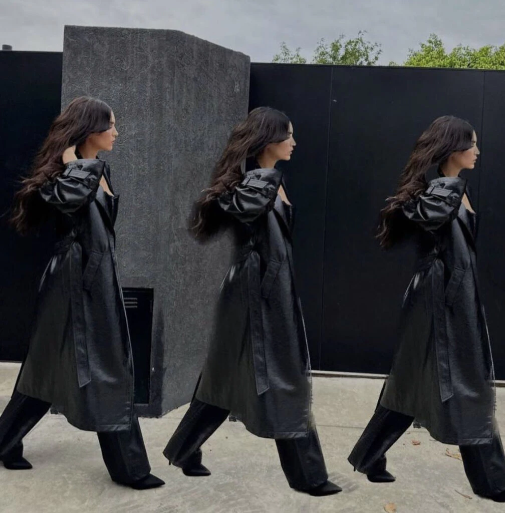 Zaira Nara y su look total black. Foto: Instagram.