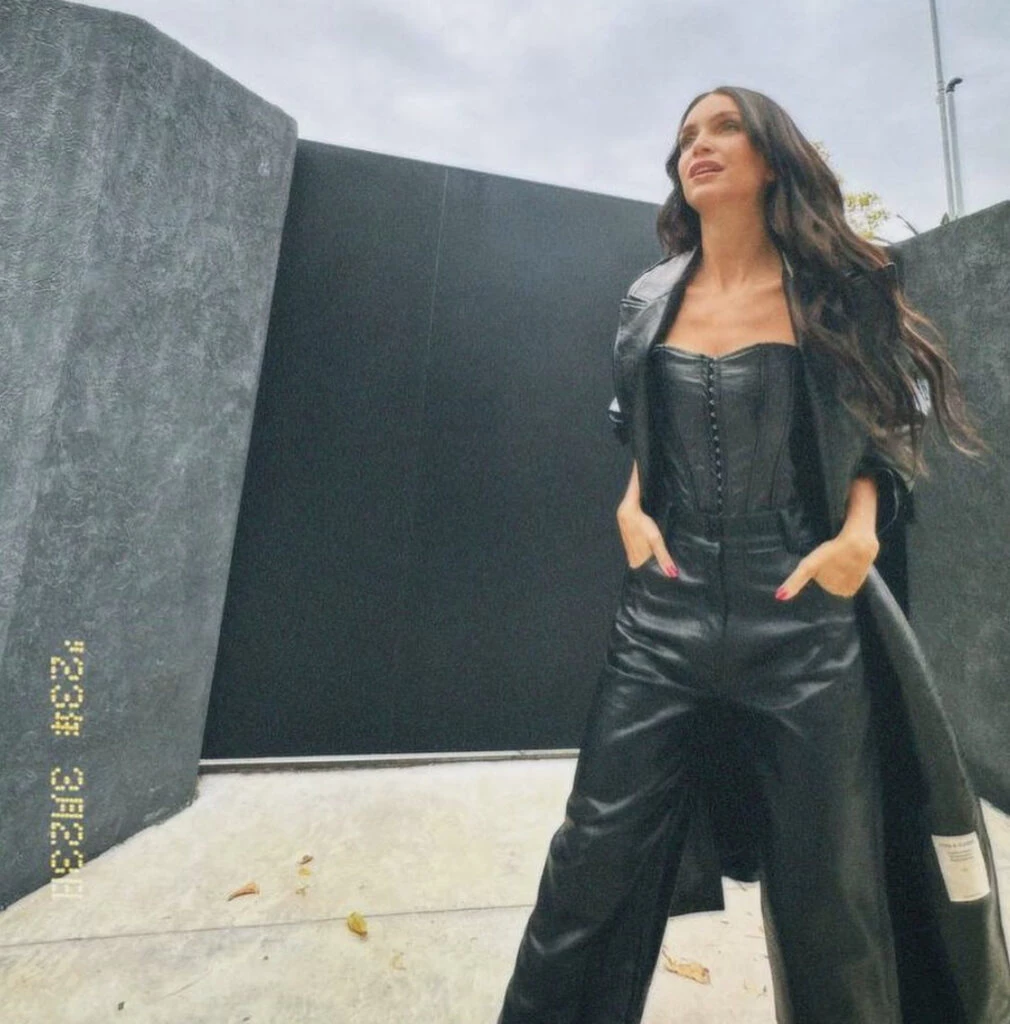 Zaira Nara y su look total black. Foto: Instagram.