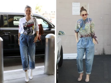 famosas con jeans slouchy