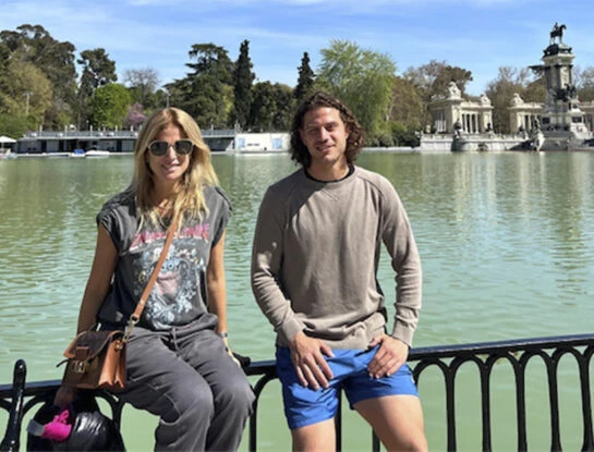 Las fotos de las vacaciones de Flavia Palmiero con Gianmarco Battellini, su hijo, en Madrid