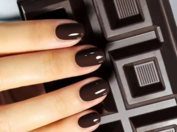 manicura marron chocolate