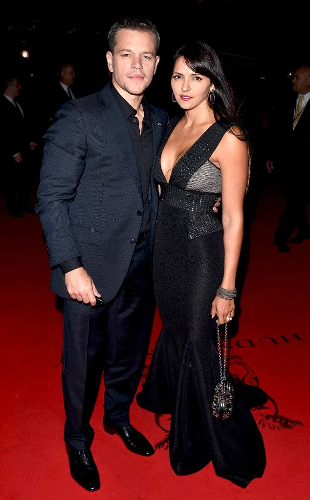 matt damon luciana barroso y sus hijas