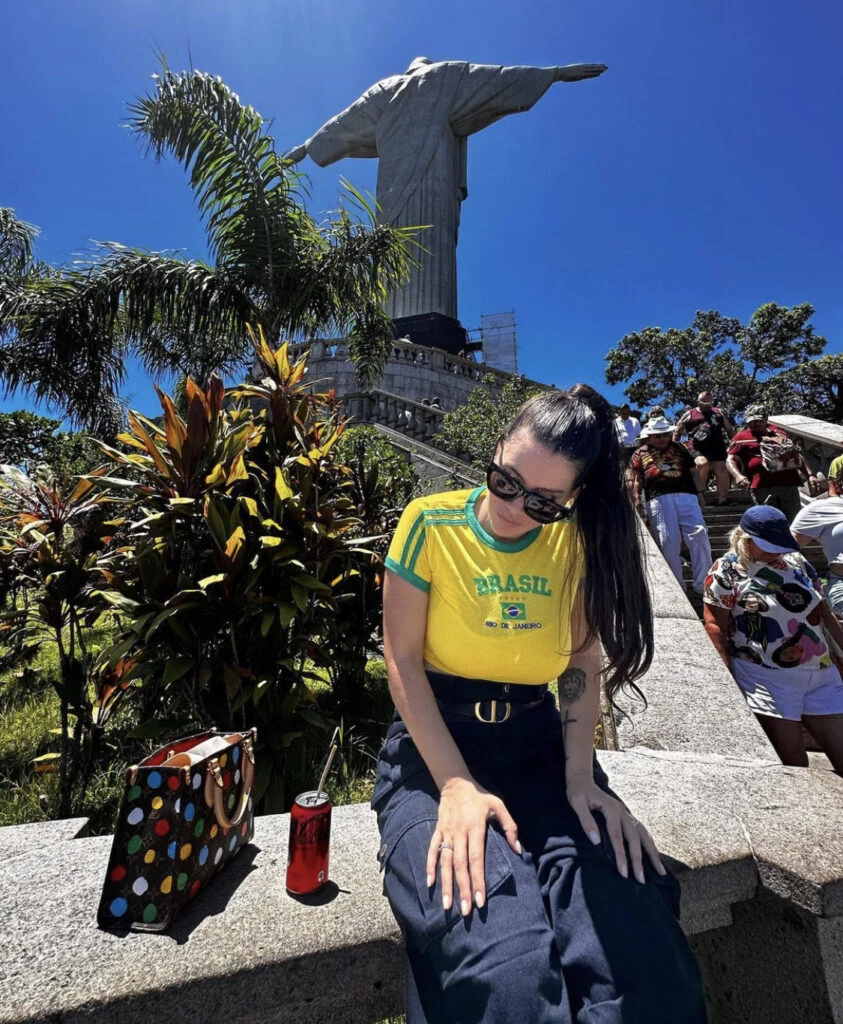 Wanda Nara lució en Río de Janeiro con la remera de Brasil. Foto: Instagram.