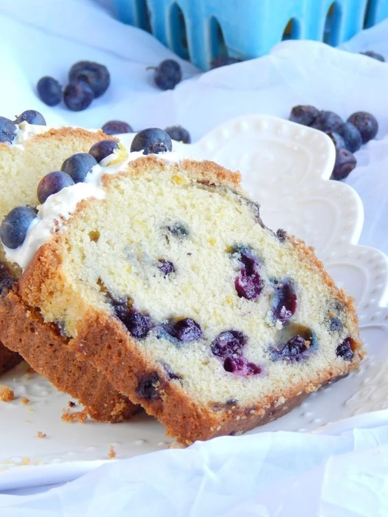 Budín de limón y arándanos receta