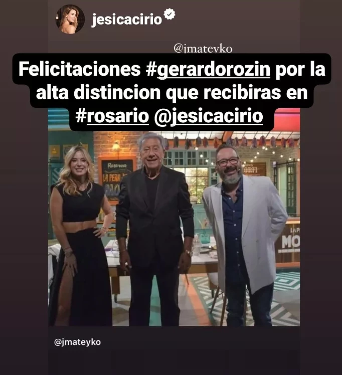 Juan Alberto Mateyko con Gerardo Rozín y Jessica Cirio