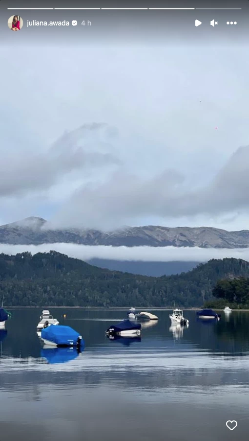 Juliana Awada se fue al sur a pasar el fin de semana largo.