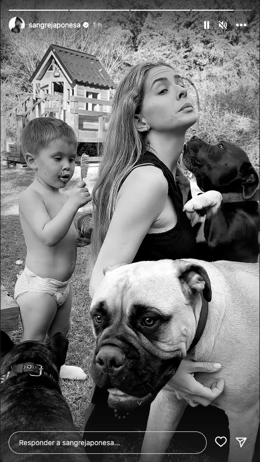 China Suárez con su hijo Amancio