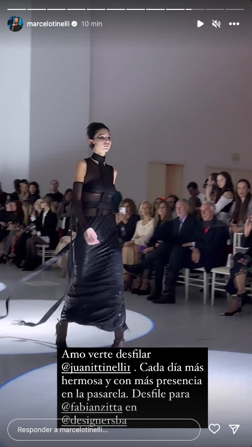 Juana Tinelli desfilando para Fabián Zitta
