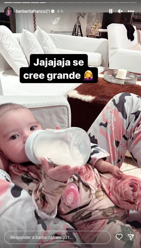 Barby Franco explicó por qué le da mamadera a Sarah