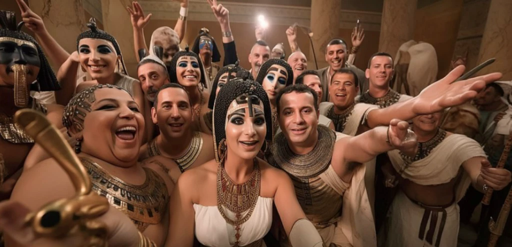 Selfie de Cleopatra con inteligencia artificial
