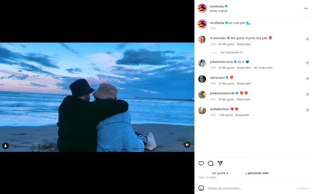 Celeste Cid confirmó su romance con el músico Miguel Sosa