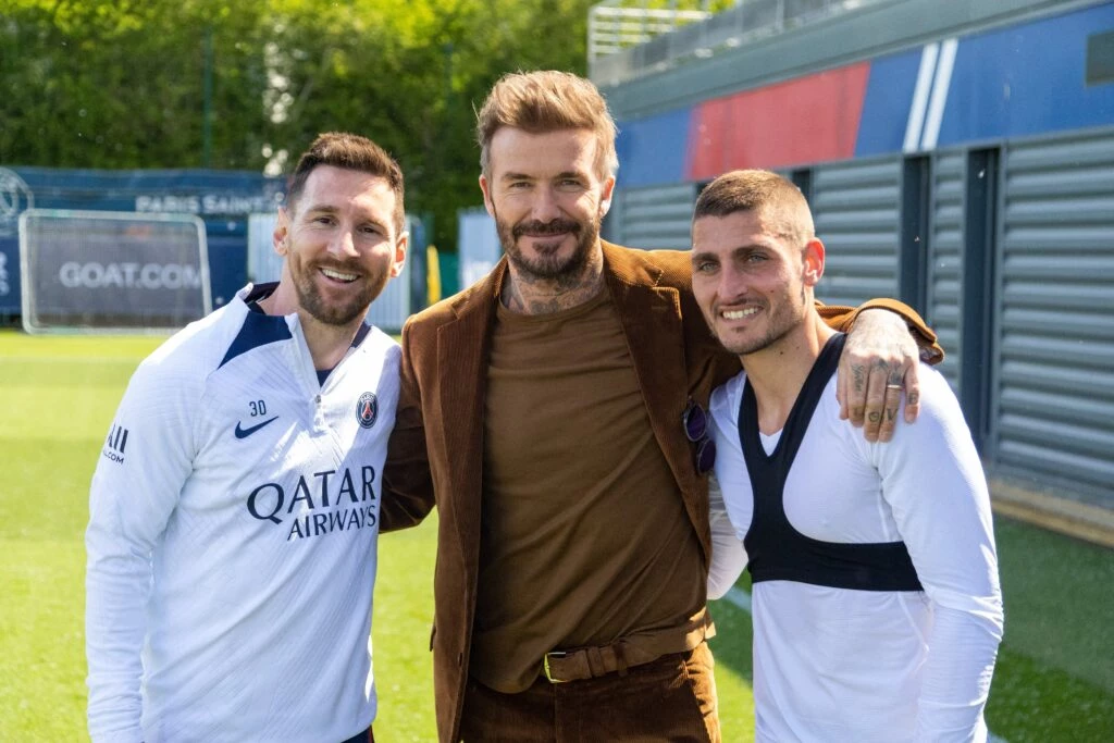 David Beckham visitó a Lionel Messi en el PSG
