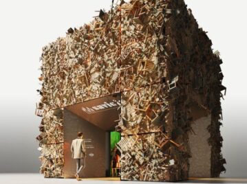 Feria de Milán 2023: así será la impresionante instalación hecha con objetos de madera reciclados