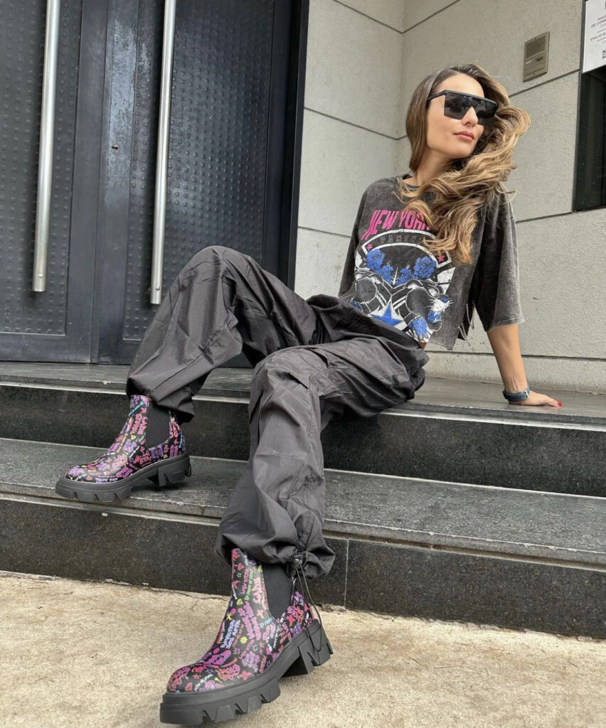 El look Y2K de Pampita. Foto: Instagram.