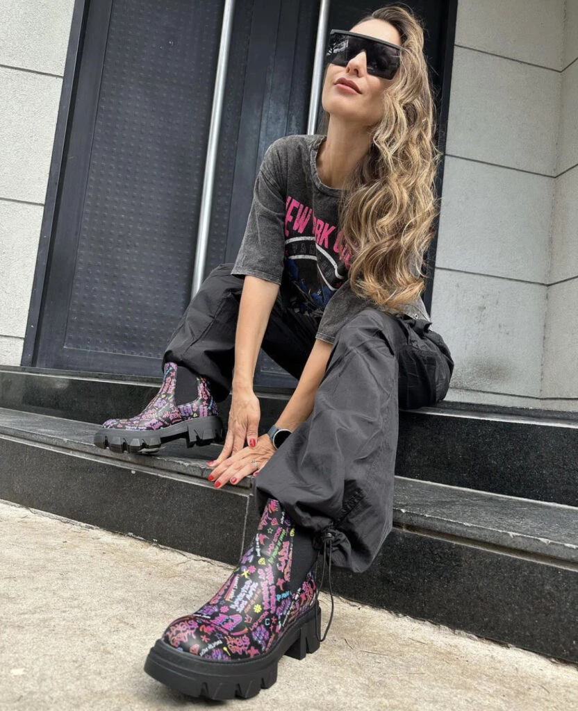 El look Y2K de Pampita. Foto: Instagram.