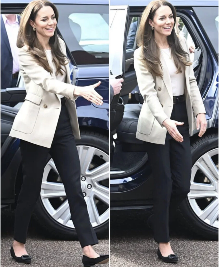 El look de Kate Middleton con zapatos más cómodos. Foto: Instagram.