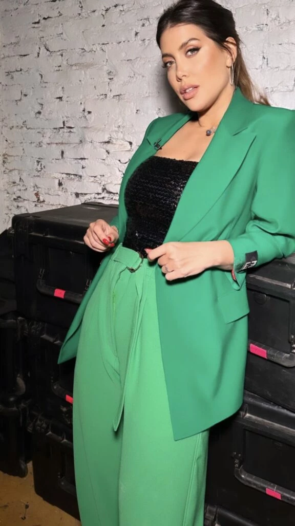 El look sastrero de Wanda Nara. Foto: Instagram.