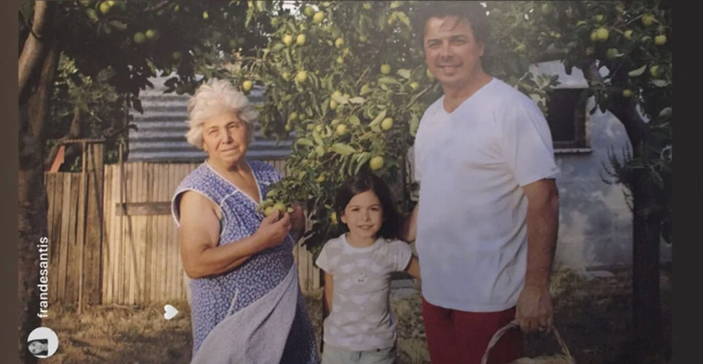 Francesca de Santis con Donato de Santis y la abuela María
