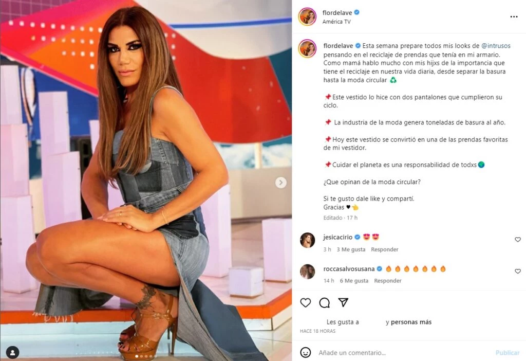 Flor de la V se sumó a la moda circular