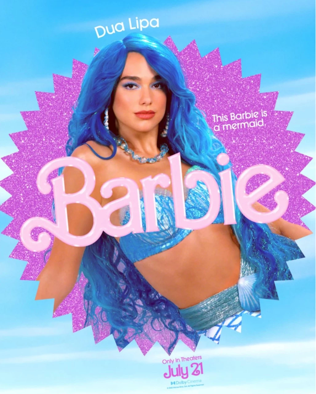 La película de Barbie presentó nuevo tráiler y fotos con Dua Lipa convertida en sirena