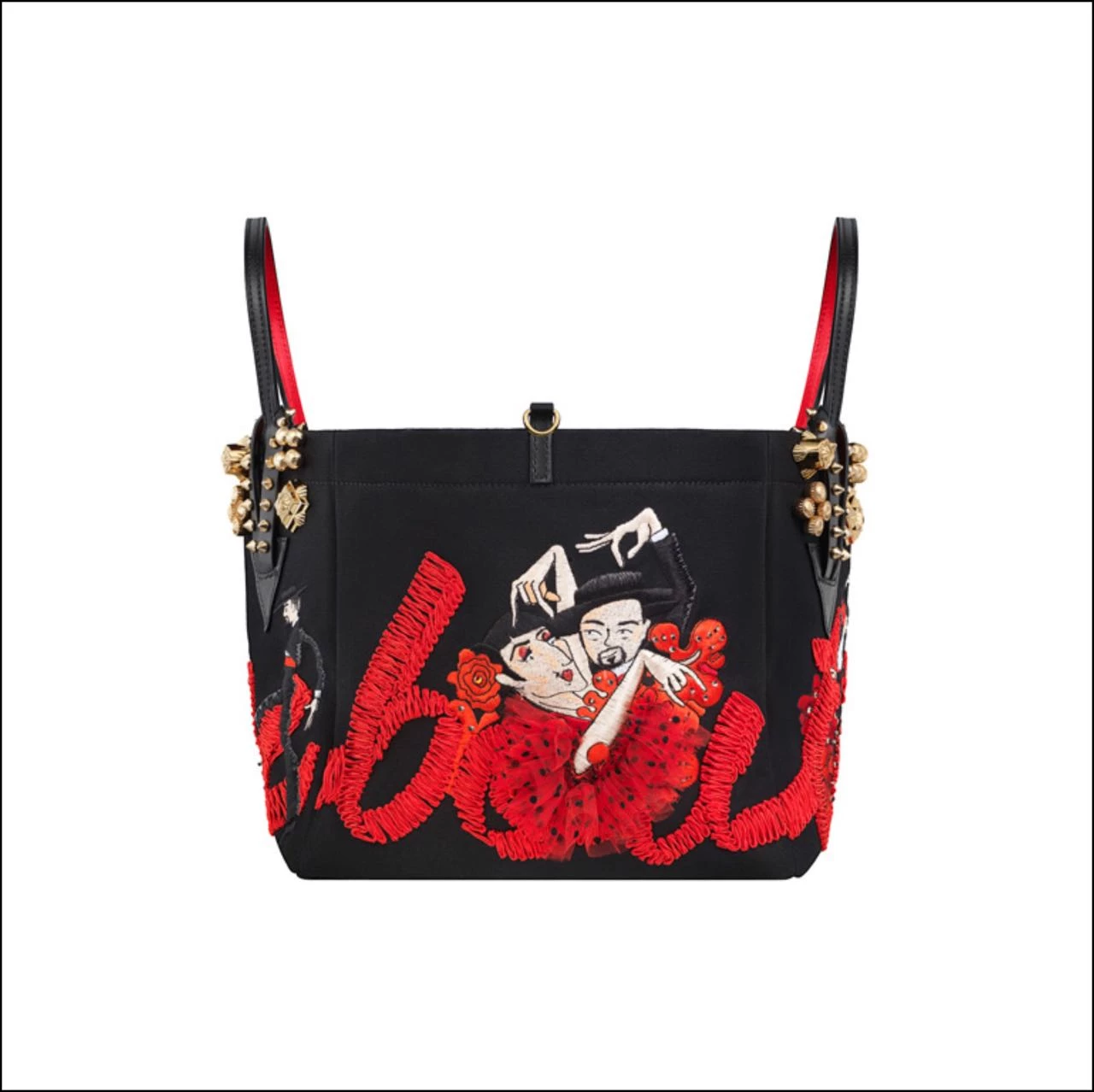 CHRISTIAN LOUBOUTIN une fuerzas con la actriz Rossy de Palma, amiga del diseñador desde hace mucho tiempo, para FLAMENCABA Capsule Collection, el tote bag anual de edición limitada de la marca.