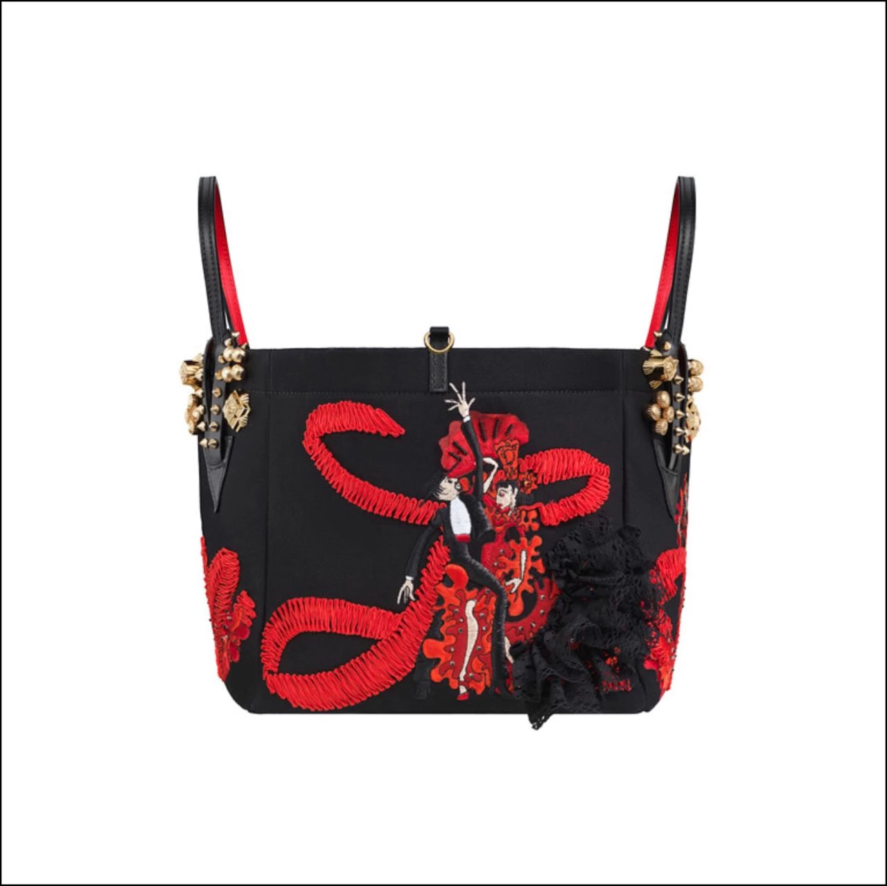 CHRISTIAN LOUBOUTIN une fuerzas con la actriz Rossy de Palma, amiga del diseñador desde hace mucho tiempo, para FLAMENCABA Capsule Collection, el tote bag anual de edición limitada de la marca.