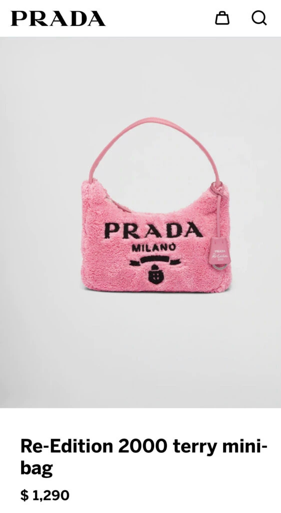 La cartera Prada de Cande Tinelli. Foto: Instagram.
