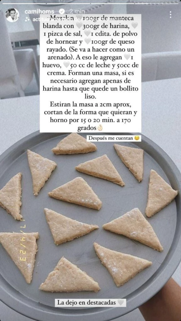 La receta de scones de Camila Homs