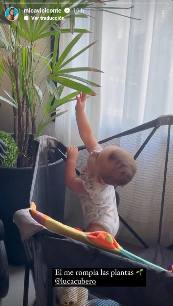 La travesura de Luca, el hijo de Mica Viciconte y Fabián Cubero