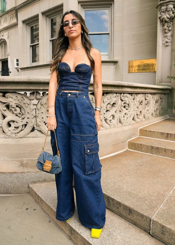 Look corset y pantalón de jean