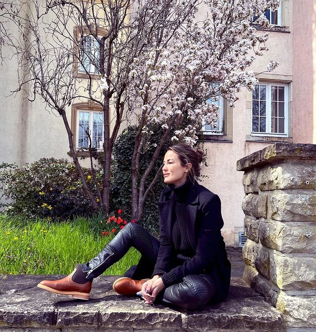 Luli Fernández con look abrigado