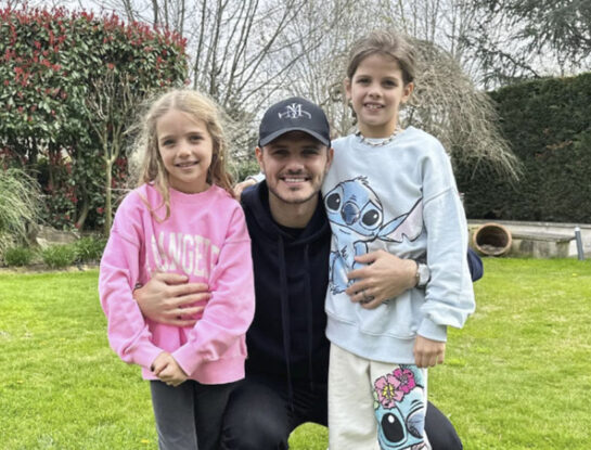 Mauro Icardi compartió una foto junto a sus hijas, Francesca e Isabella, por la Pascua y un detalle llamó la atención