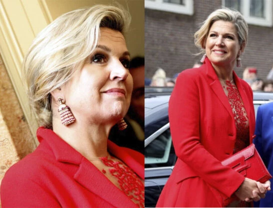 El glamoroso look rojo total que Máxima Zorreguieta rescató del fondo del placard