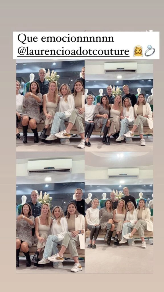 Nicole Neumann con sus dama de honor. Foto: Instagram.
