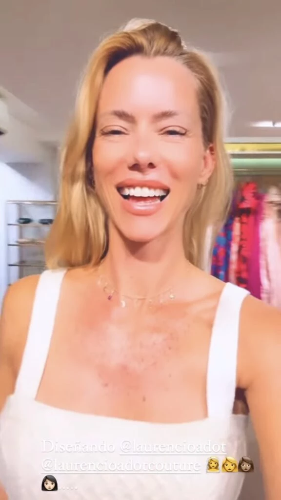 Nicole fue a probarse su vestido de novia. Foto: Instagram.