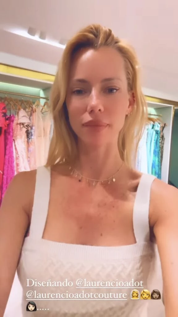 Nicole fue a probarse su vestido de novia. Foto: Instagram.